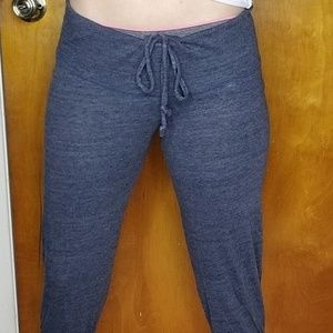 Alternative drawstring stretch jersey blue capri